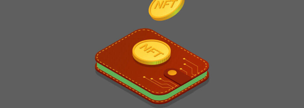 nft coins on an electronic wallet